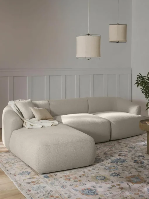 Modulaire bouclé hoekbank Sofia (4 zits)