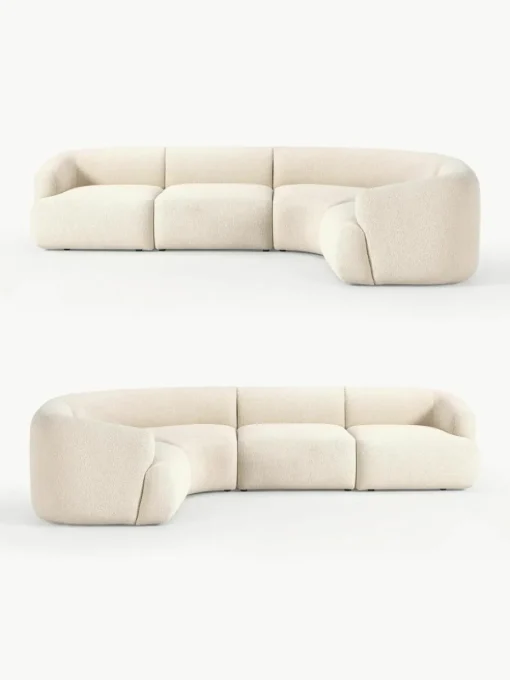 Modulaire bouclé hoekbank Sofia (4 zits)