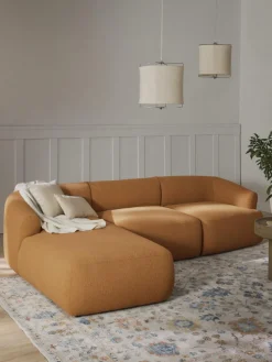Modulaire bouclé hoekbank Sofia (3-zits)