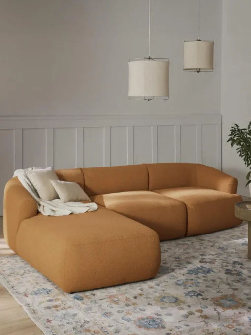 Modulaire bouclé hoekbank Sofia (3-zits)