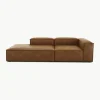 Modulaire chaise longue Lennon van gerecycled leer