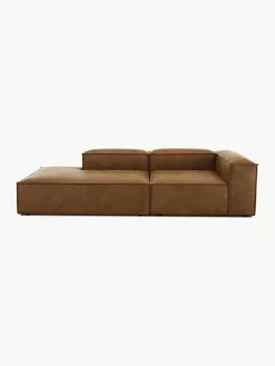 Modulaire chaise longue Lennon van gerecycled leer