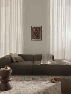 Modulaire chaise longue Lennon uit bouclé