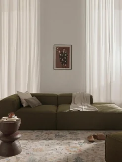 Modulaire chaise longue Lennon uit bouclé