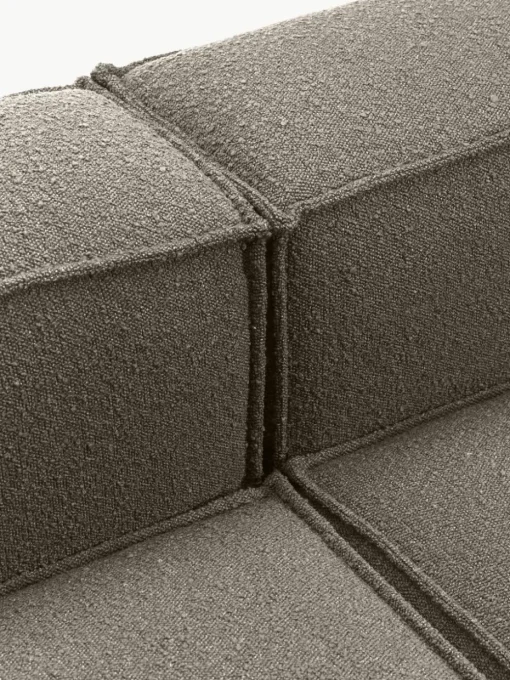 Modulaire chaise longue Lennon uit bouclé