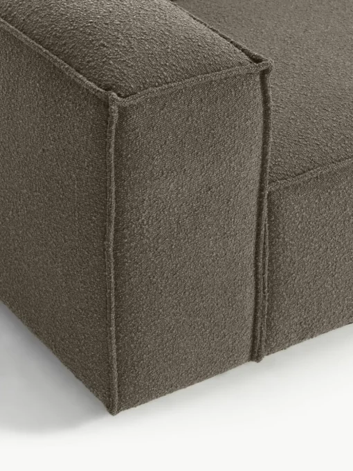 Modulaire chaise longue Lennon uit bouclé