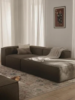 Modulaire chaise longue Lennon uit bouclé