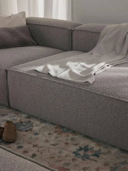 Modulaire chaise longue Lennon van bouclé