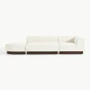 Modulaire chaise longue Natalie van teddy-bouclé