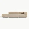 Modulaire chaise longue Natalie van teddy-bouclé