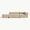Modulaire chaise longue Natalie van teddy-bouclé