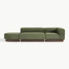 Modulaire chaise longue Natalie van teddy-bouclé
