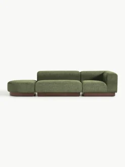 Modulaire chaise longue Natalie van teddy-bouclé