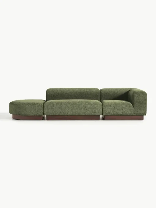 Modulaire chaise longue Natalie van teddy-bouclé
