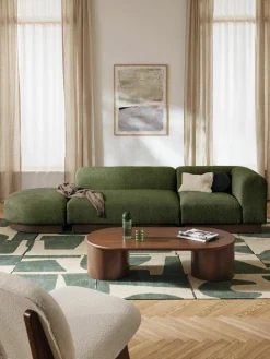 Modulaire chaise longue Natalie van teddy-bouclé