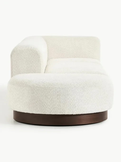 Modulaire chaise longue Natalie van teddy-bouclé