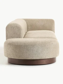 Modulaire chaise longue Natalie van teddy-bouclé