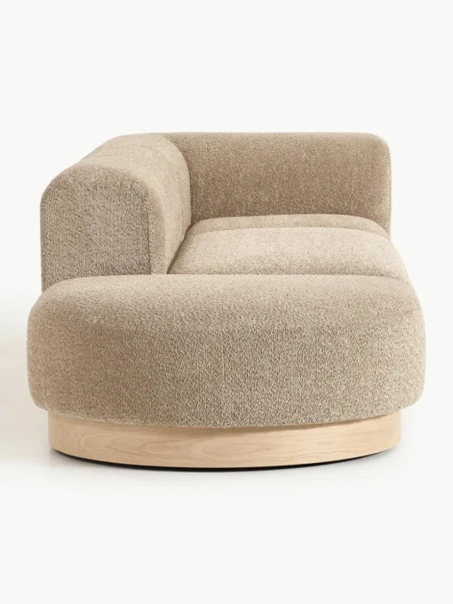 Modulaire chaise longue Natalie van teddy-bouclé
