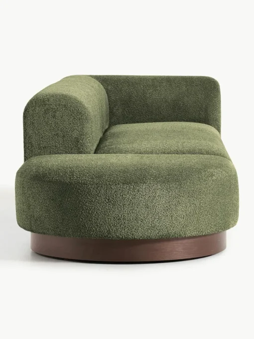 Modulaire chaise longue Natalie van teddy-bouclé
