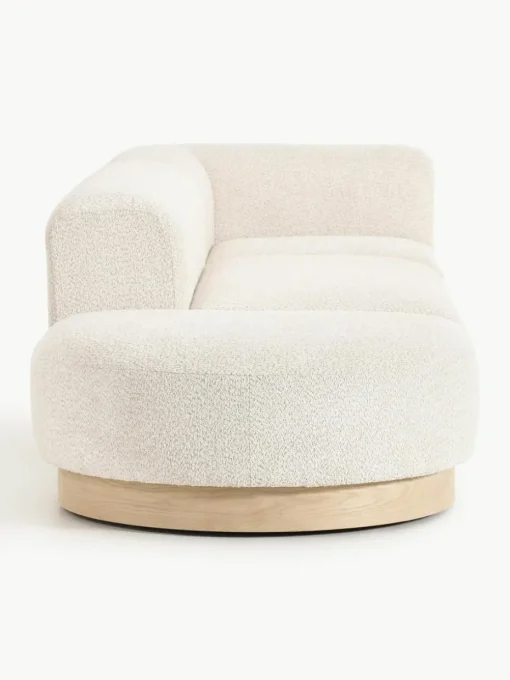 Modulaire chaise longue Natalie van teddy-bouclé