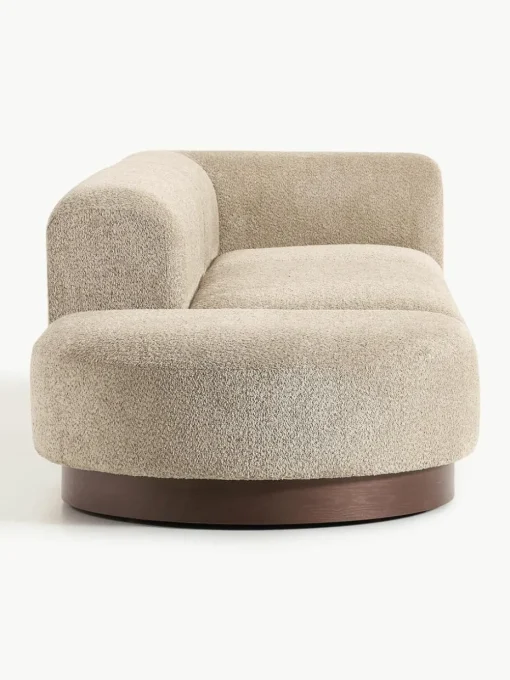 Modulaire chaise longue Natalie van teddy-bouclé