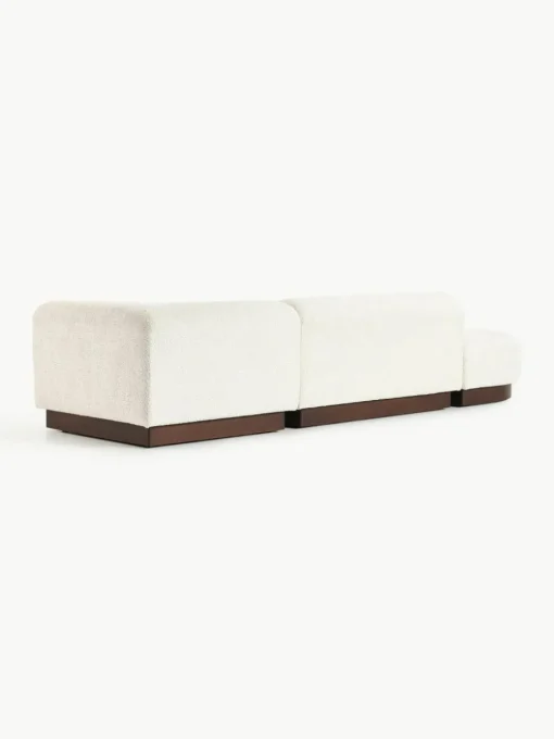 Modulaire chaise longue Natalie van teddy-bouclé