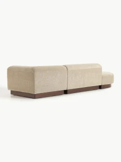Modulaire chaise longue Natalie van teddy-bouclé