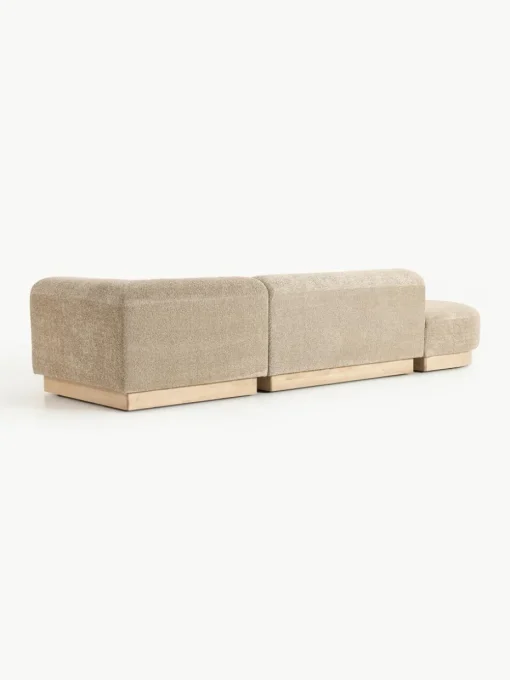 Modulaire chaise longue Natalie van teddy-bouclé