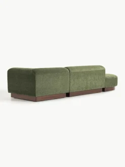 Modulaire chaise longue Natalie van teddy-bouclé
