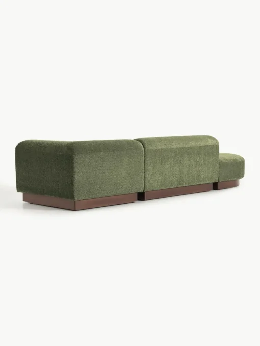Modulaire chaise longue Natalie van teddy-bouclé