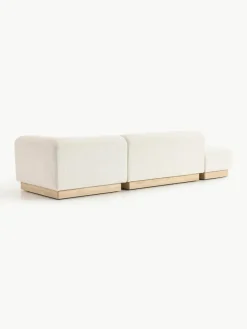 Modulaire chaise longue Natalie van teddy-bouclé