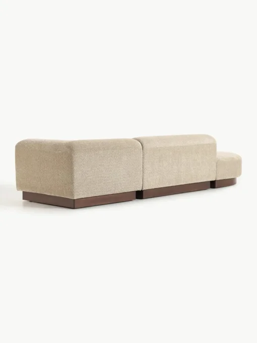 Modulaire chaise longue Natalie van teddy-bouclé