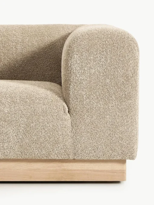 Modulaire chaise longue Natalie van teddy-bouclé