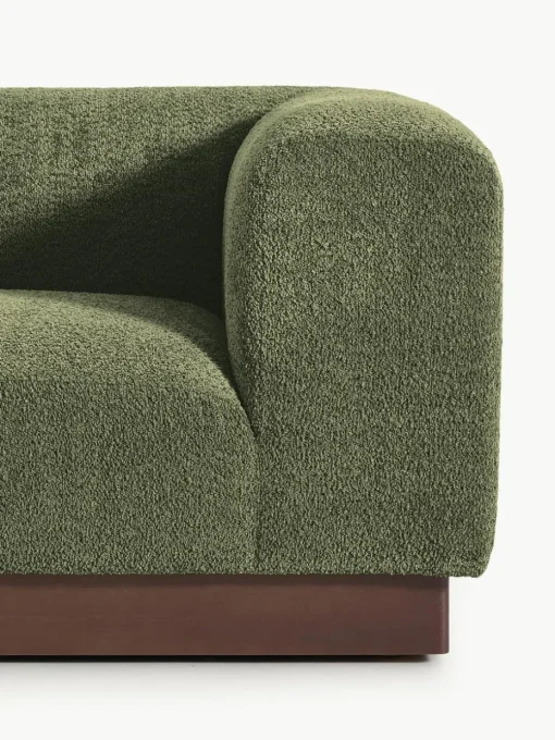 Modulaire chaise longue Natalie van teddy-bouclé