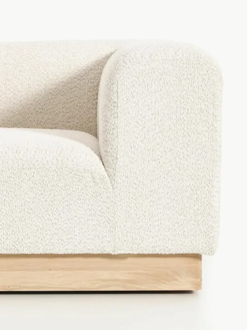 Modulaire chaise longue Natalie van teddy-bouclé