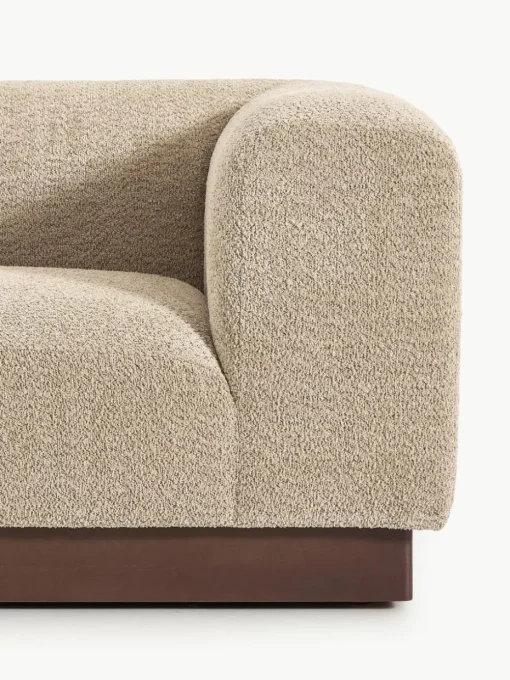 Modulaire chaise longue Natalie van teddy-bouclé
