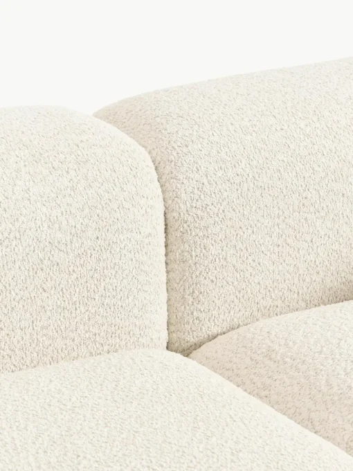 Modulaire chaise longue Natalie van teddy-bouclé
