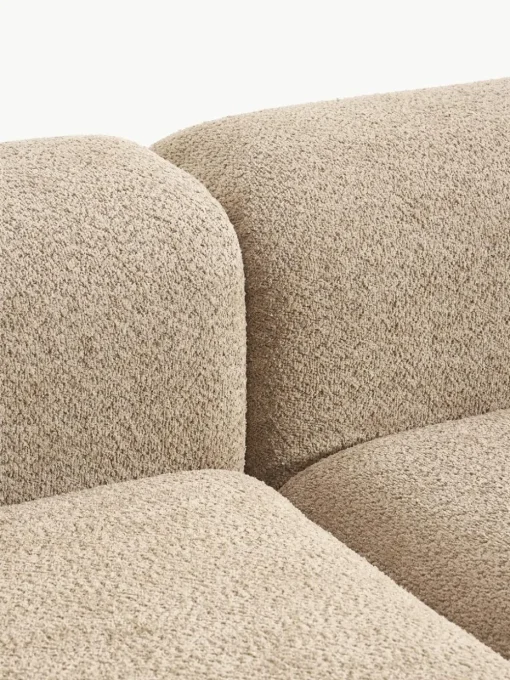 Modulaire chaise longue Natalie van teddy-bouclé