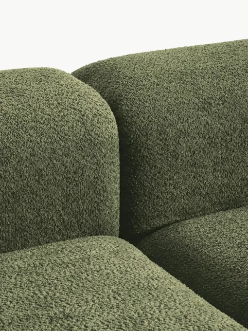 Modulaire chaise longue Natalie van teddy-bouclé