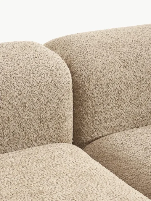 Modulaire chaise longue Natalie van teddy-bouclé