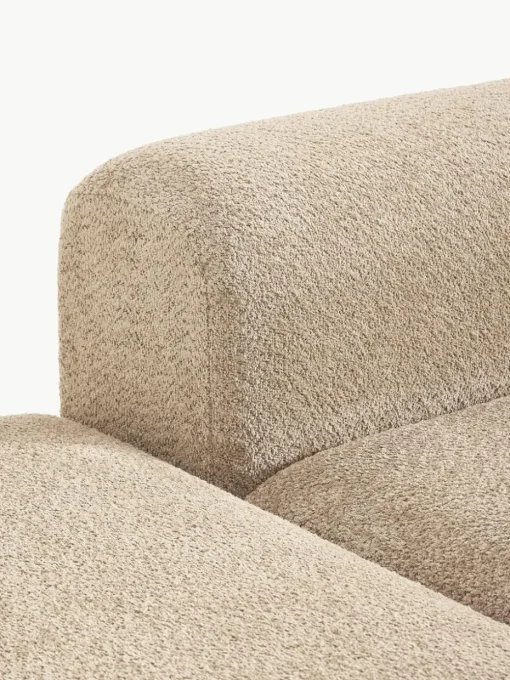 Modulaire chaise longue Natalie van teddy-bouclé