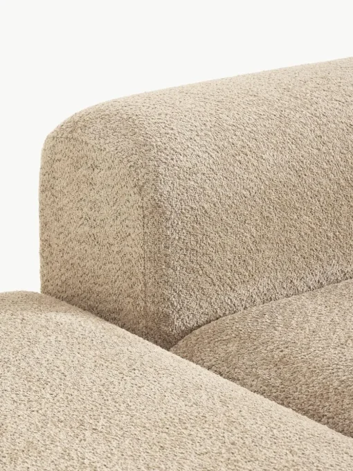 Modulaire chaise longue Natalie van teddy-bouclé