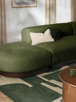 Modulaire chaise longue Natalie van teddy-bouclé
