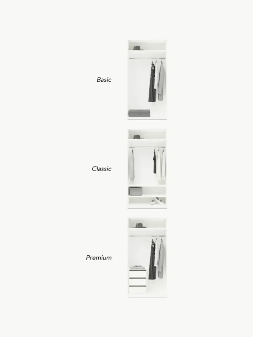 Modulaire draaideurkast Charlotte, 100 cm breed, diverse varianten