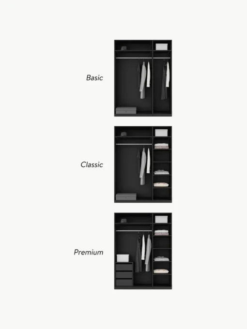 Modulaire draaideurkast Leon, 150 cm breed, diverse varianten