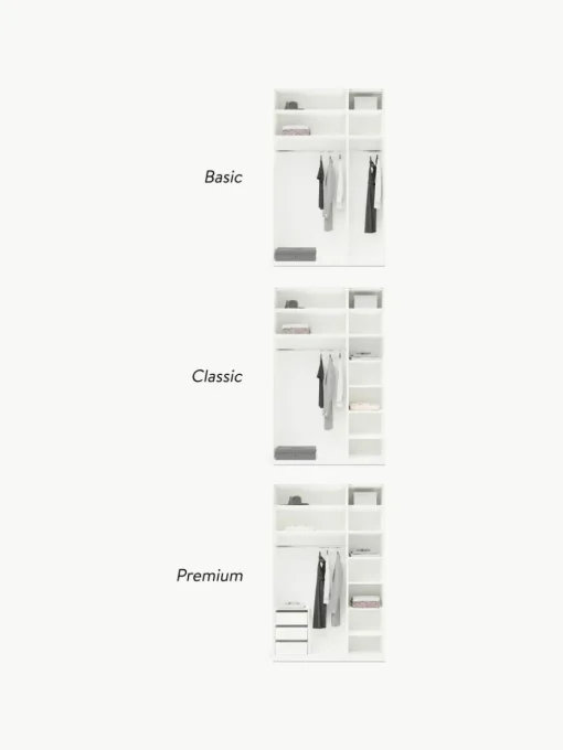 Modulaire draaideurkast Leon, 150 cm breed, diverse varianten