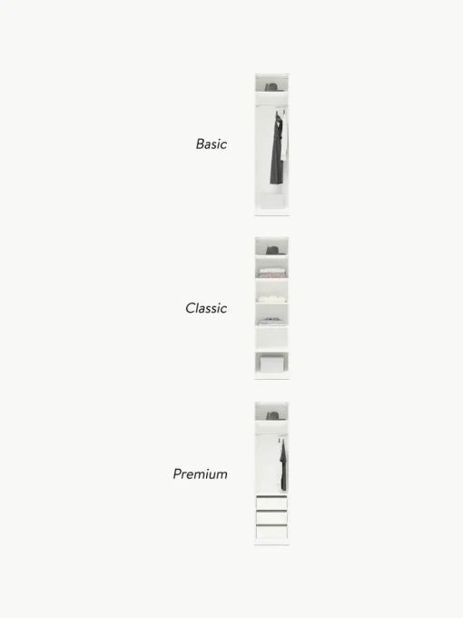 Modulaire draaideurkast Leon, 50 cm breed, diverse varianten
