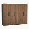 Modulaire draaideurkast Simone, 250 cm breed, diverse varianten