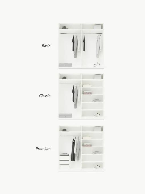 Modulaire draaideurkast Simone, 200 cm breed, diverse varianten
