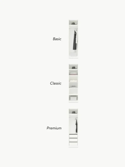 Modulaire draaideurkast Simone, 50 cm breed, diverse varianten